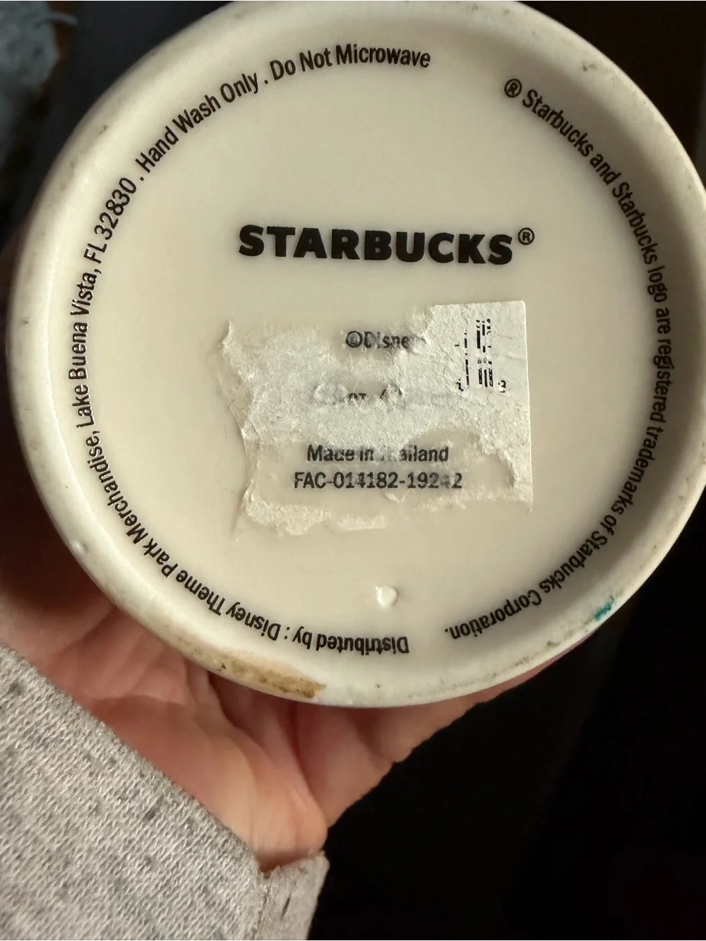 Starbucks Cream Ceramic Tumbler with Green Siren Logo
